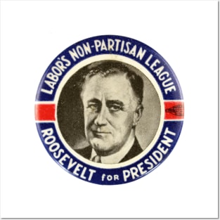 Vintage Franklin Roosevelt Presidential Campaign Button Design Posters and Art